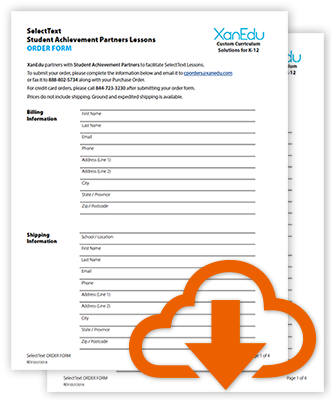 Student Achievement Partners order form